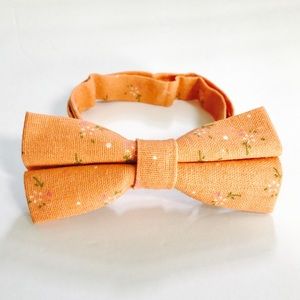 Spring bow tie,flower bow tie,boy peach bowtie,tie